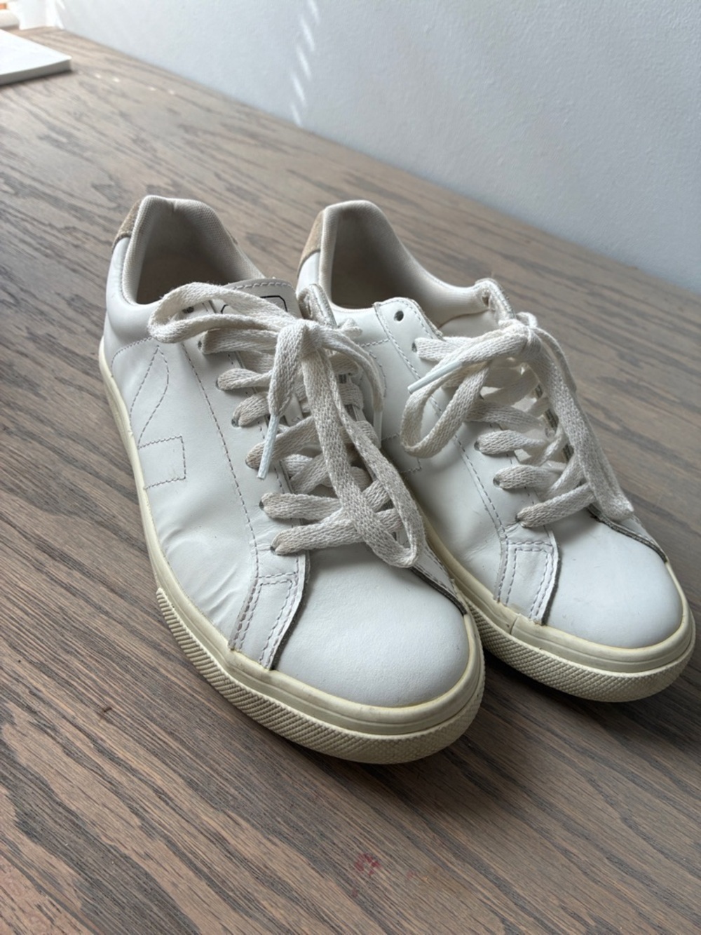 Veja White Sneakers with Cream Sole